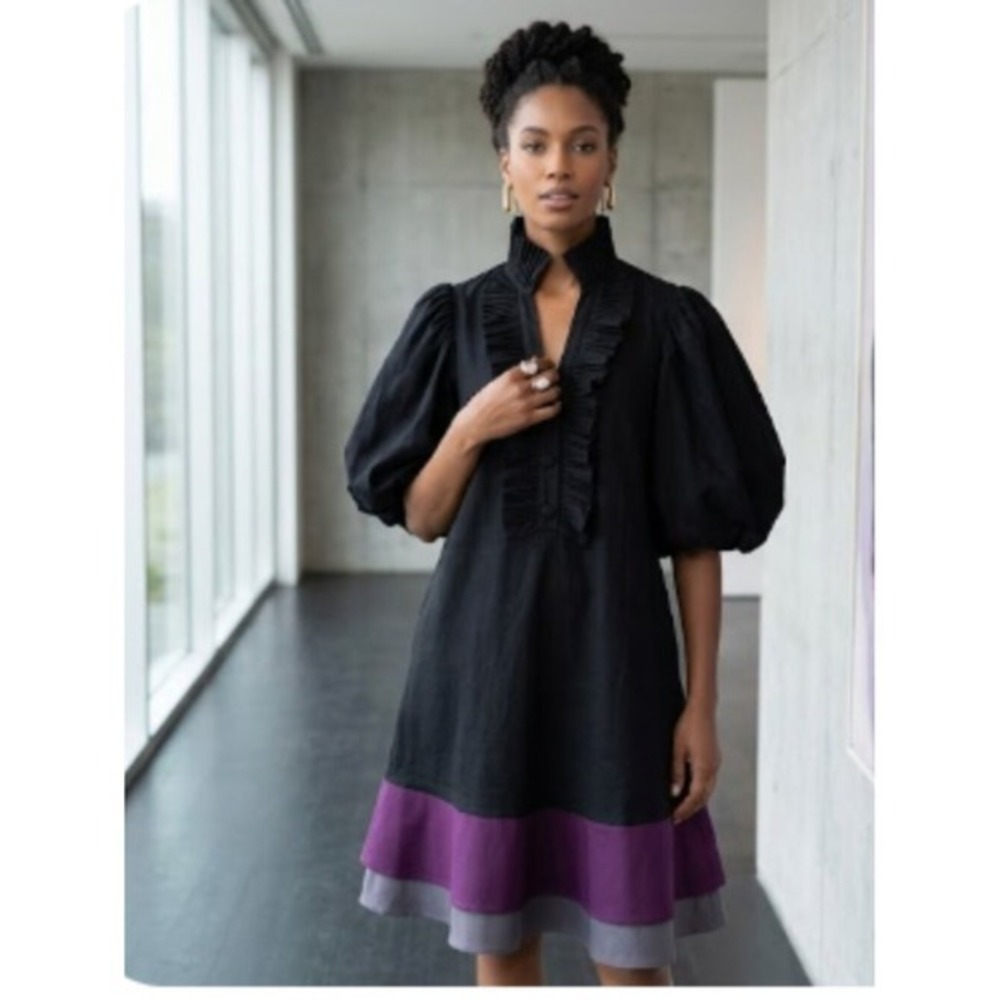 Max and cleo dress Black Ruffle Size 2